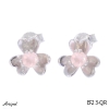 Earrings EF23-QR with real Rose quartz
