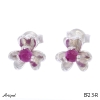 Earrings EF23-R with real Ruby