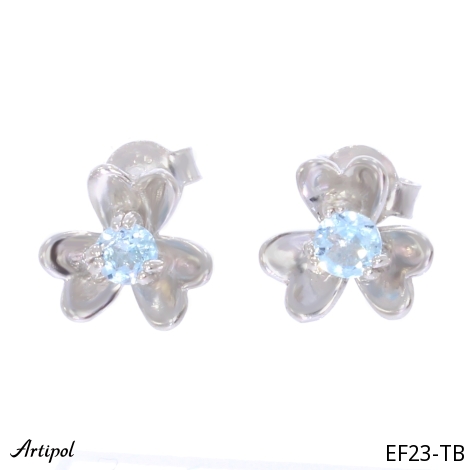 Boucles d'oreilles EF23-TB en Topaze bleue véritable