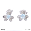 Earrings EF23-TB with real Blue Topaz