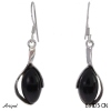 Earrings E3805-ON with real Black Onyx