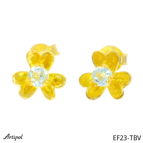 Boucles d'oreilles EF23-TBV en Topaze bleue véritable