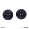 Earrings E2205-ON with real Black Onyx