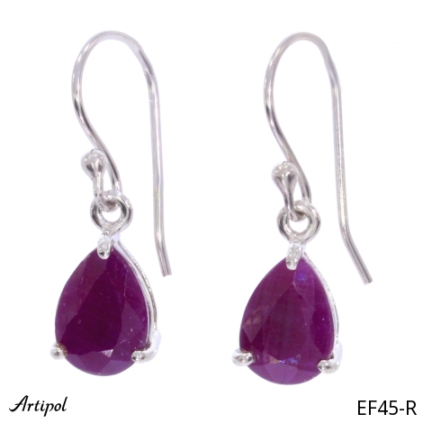 Earrings EF45-R with real Ruby