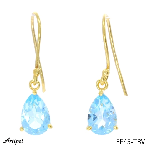 Earrings EF45-TBV with real Blue topaz