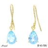Boucles d'oreilles EF45-TBV en Topaze bleue véritable