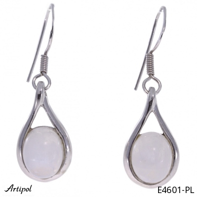 Earrings E4601-PL with real Moonstone
