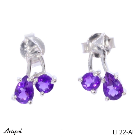 Earrings EF22-AF with real Amethyst