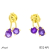 Earrings EF22-AFV with real Amethyst