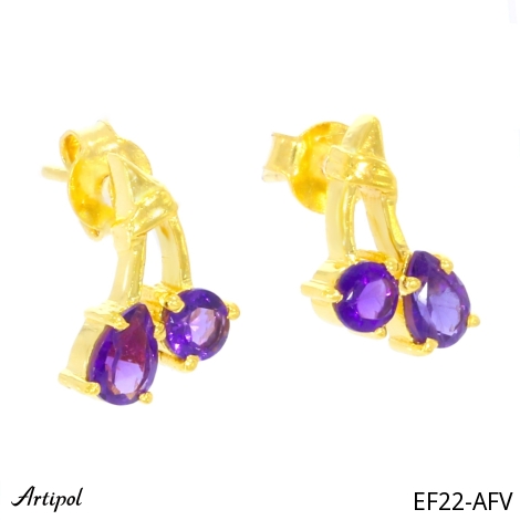 Earrings EF22-AFV with real Amethyst