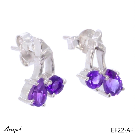 Earrings EF22-AF with real Amethyst