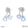 Boucles d'oreilles EF22-AQ en Aigue-marine véritable