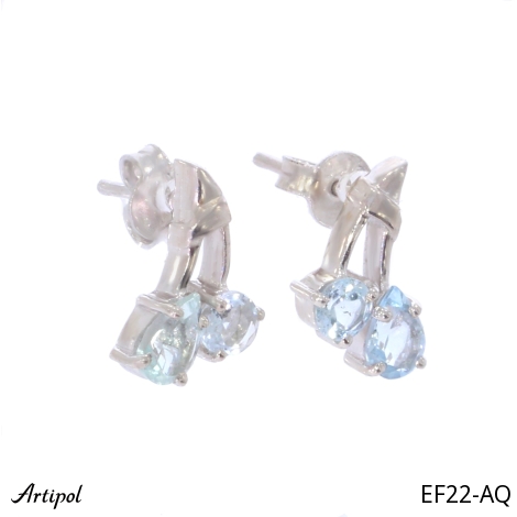 Earrings EF22-AQ with real Aquamarine