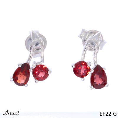 Earrings EF22-G with real Garnet