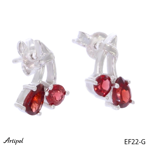 Boucles d'oreilles EF22-G en Grenat véritable