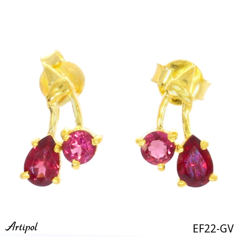 Boucles d'oreilles EF22-GV en Grenat véritable