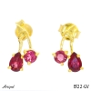 Earrings EF22-GV with real Garnet