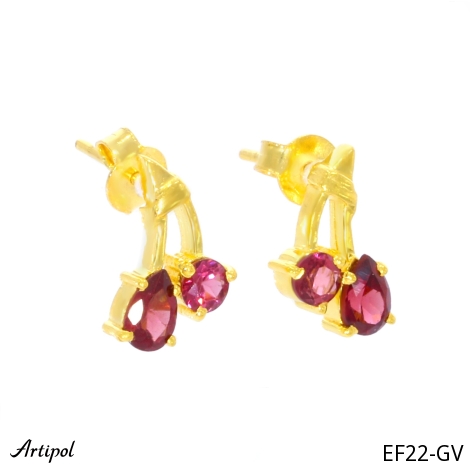 Earrings EF22-GV with real Garnet
