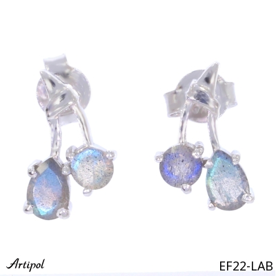Boucles d'oreilles EF22-LAB en Labradorite véritable