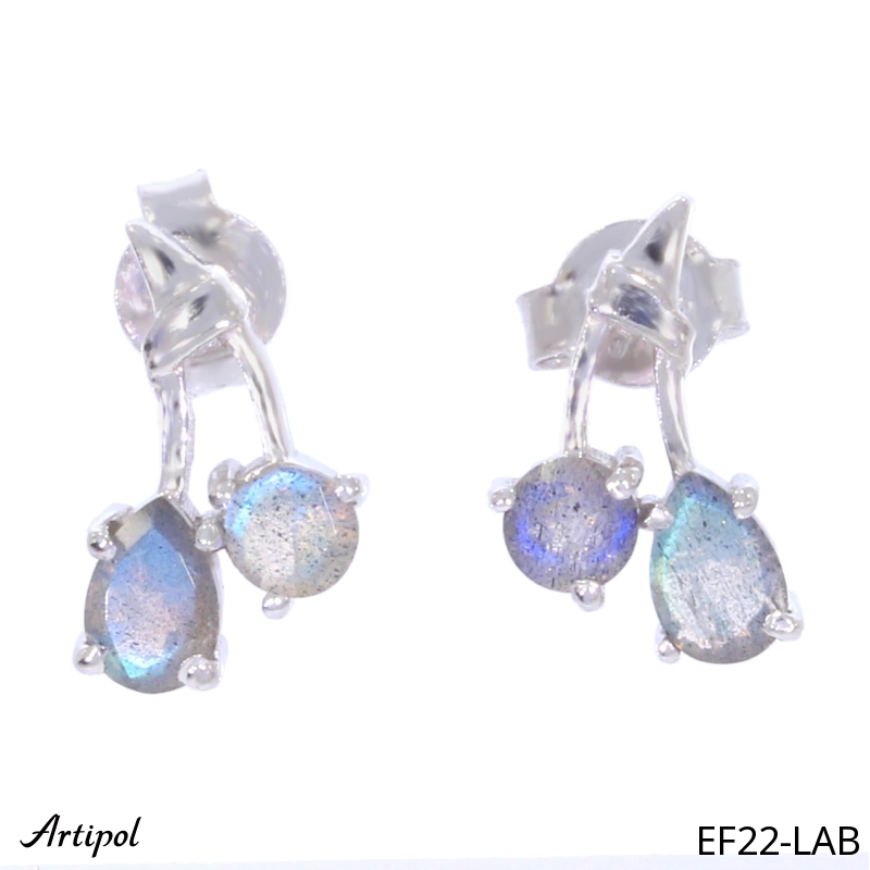 Boucles d'oreilles EF22-LAB en Labradorite véritable
