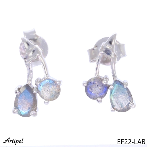 Boucles d'oreilles EF22-LAB en Labradorite véritable