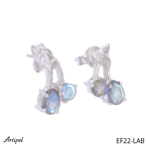 Boucles d'oreilles EF22-LAB en Labradorite véritable