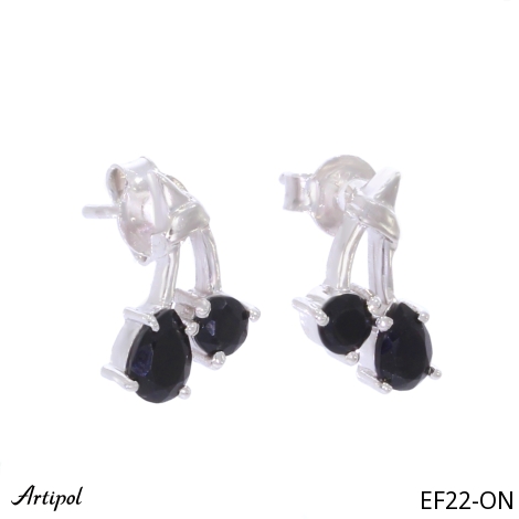 Earrings EF22-ON with real Black Onyx