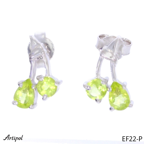 Earrings EF22-P with real Peridot