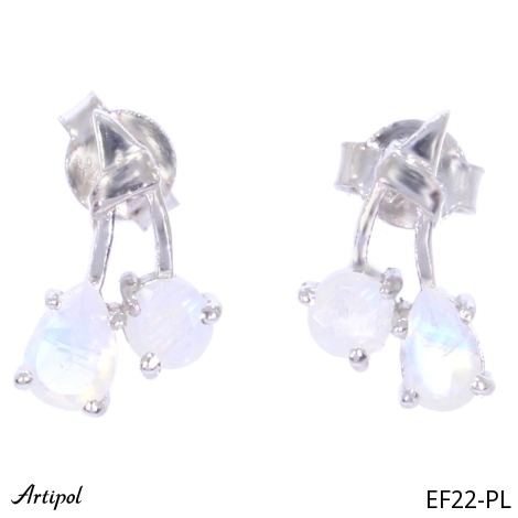 Earrings EF22-PL with real Moonstone