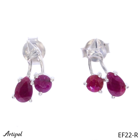Earrings EF22-R with real Ruby