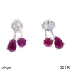 Earrings EF22-R with real Ruby