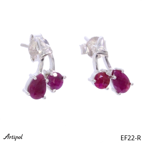 Earrings EF22-R with real Ruby
