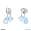 Earrings EF22-TB with real Blue Topaz