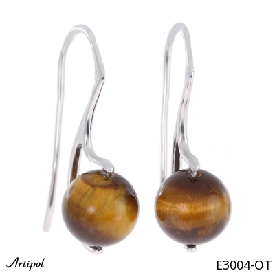 Boucles d'oreilles E3004-OT en Oeil de tigre véritable