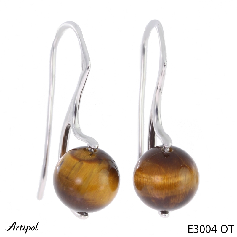 Earrings E3004-OT with real Tiger’s Eye