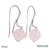 Earrings E3004-QR with real Rose quartz
