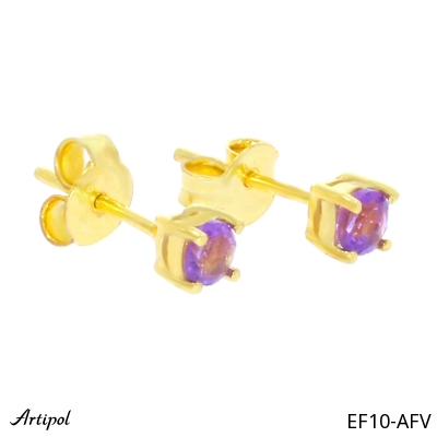 Ohrringe EF10-AFV mit echter Amethyst