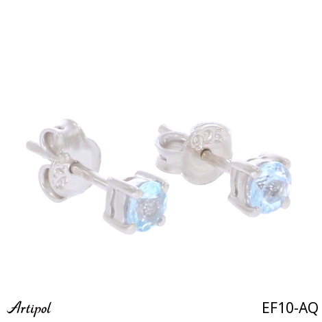 Boucles d'oreilles EF10-AQ en Aigue-marine véritable