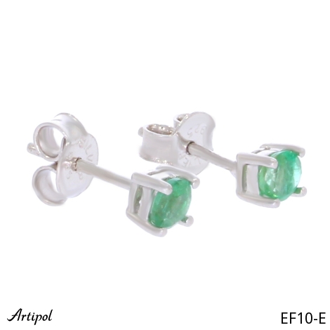 Earrings EF10-E with real Emerald