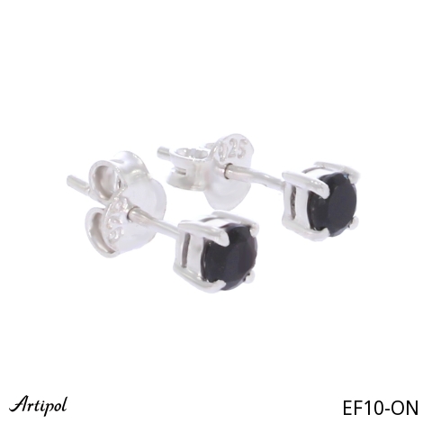 Boucles d'oreilles EF10-ON en Onyx noir véritable
