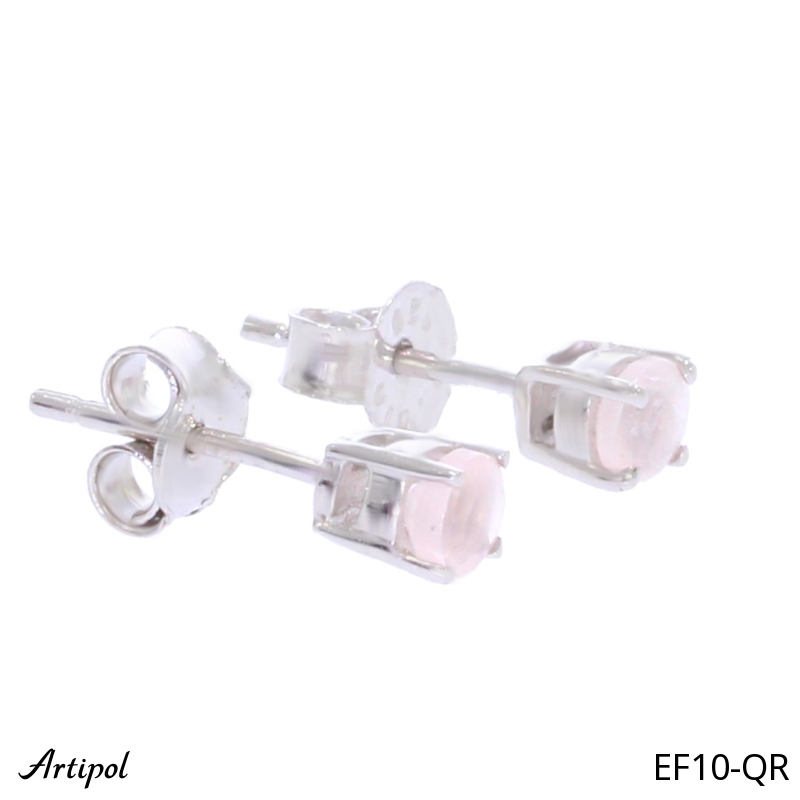 Ohrringe EF10-QR mit echter Rosenquarz