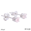 Boucles d'oreilles EF10-QR en Quartz rose véritable