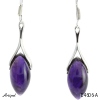 Earrings E4606-A with real Amethyst