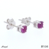 Earrings EF10-R with real Ruby