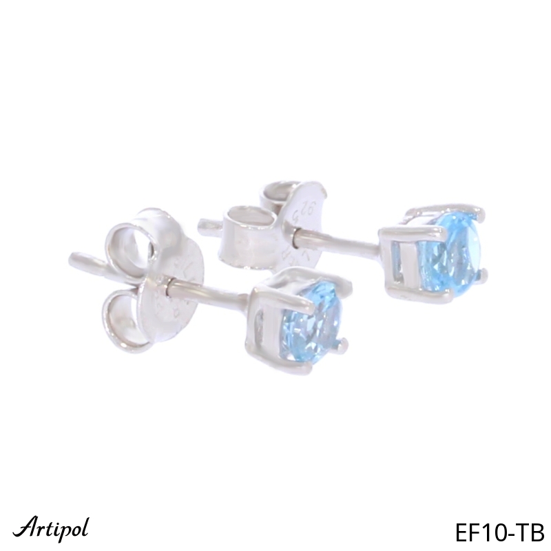 Boucles d'oreilles EF10-TB en Topaze bleue véritable