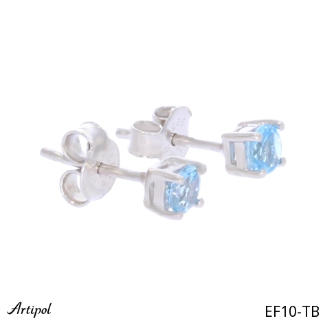 Earrings EF10-TB with real Blue Topaz