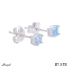 Earrings EF10-TB with real Blue topaz