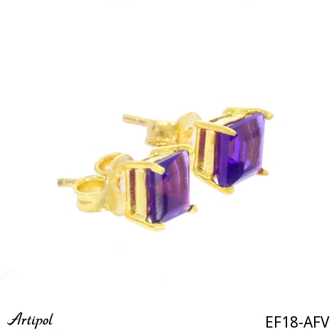 Earrings EF18-AFV with real Amethyst