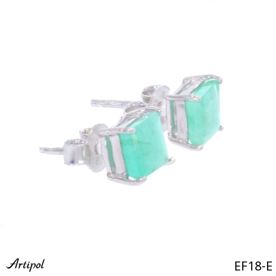Earrings EF18-E with real Emerald