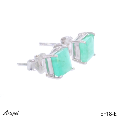 Earrings EF18-E with real Emerald